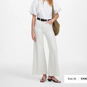 *NEW WITH TAG* Madewell Flared Wide-Leg Crop White Jeans Size 26 *NEW*